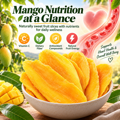 Premium Dried Mango Slices — Naturally Sweet, Nutrient-Rich & Heart-Conscious-HJY