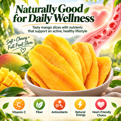 Premium Dried Mango Slices — Naturally Sweet, Nutrient-Rich & Heart-Conscious-HJY