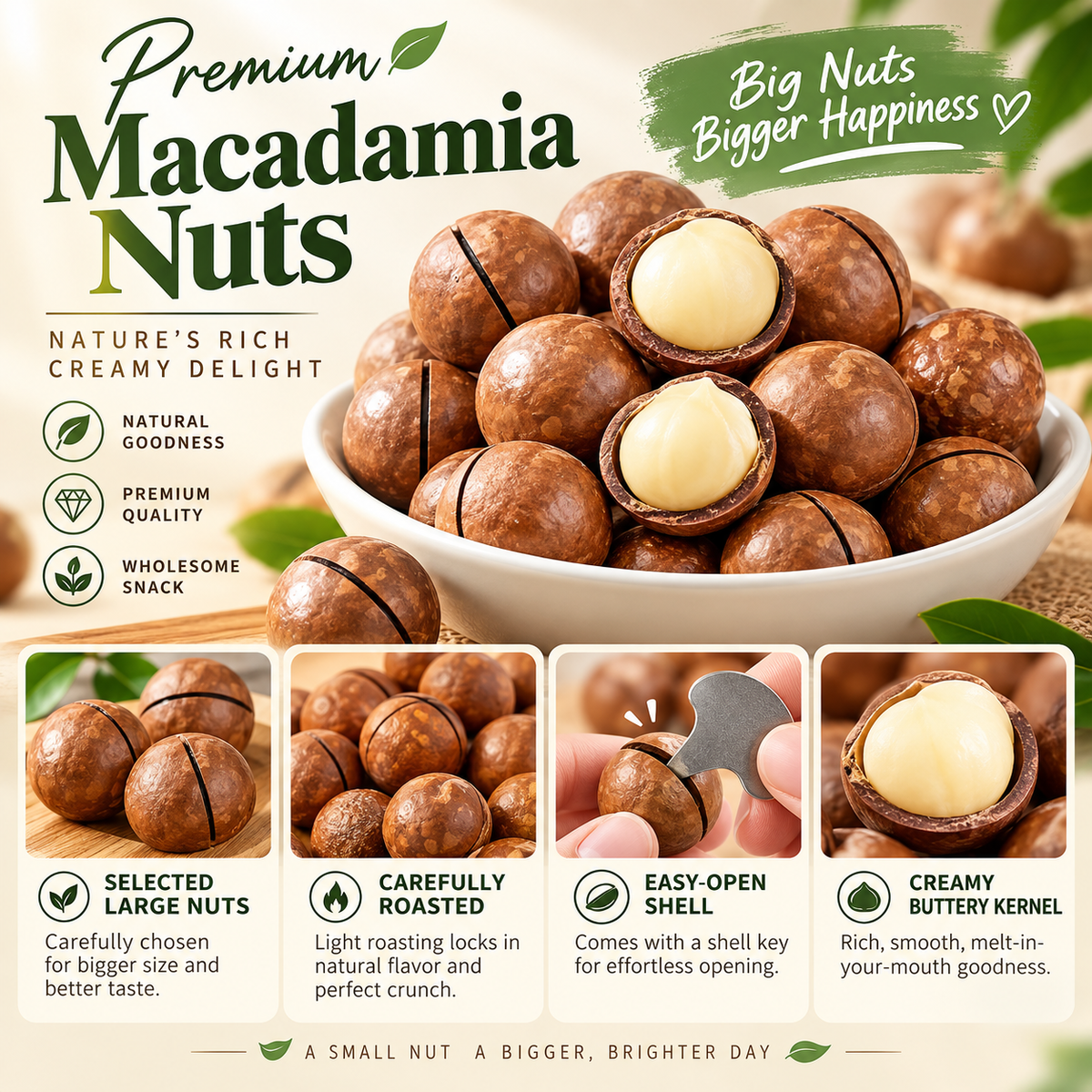 Premium Macadamia Nuts - From Nature’s Finest Orchards to Your Everyday Wellness-BFH