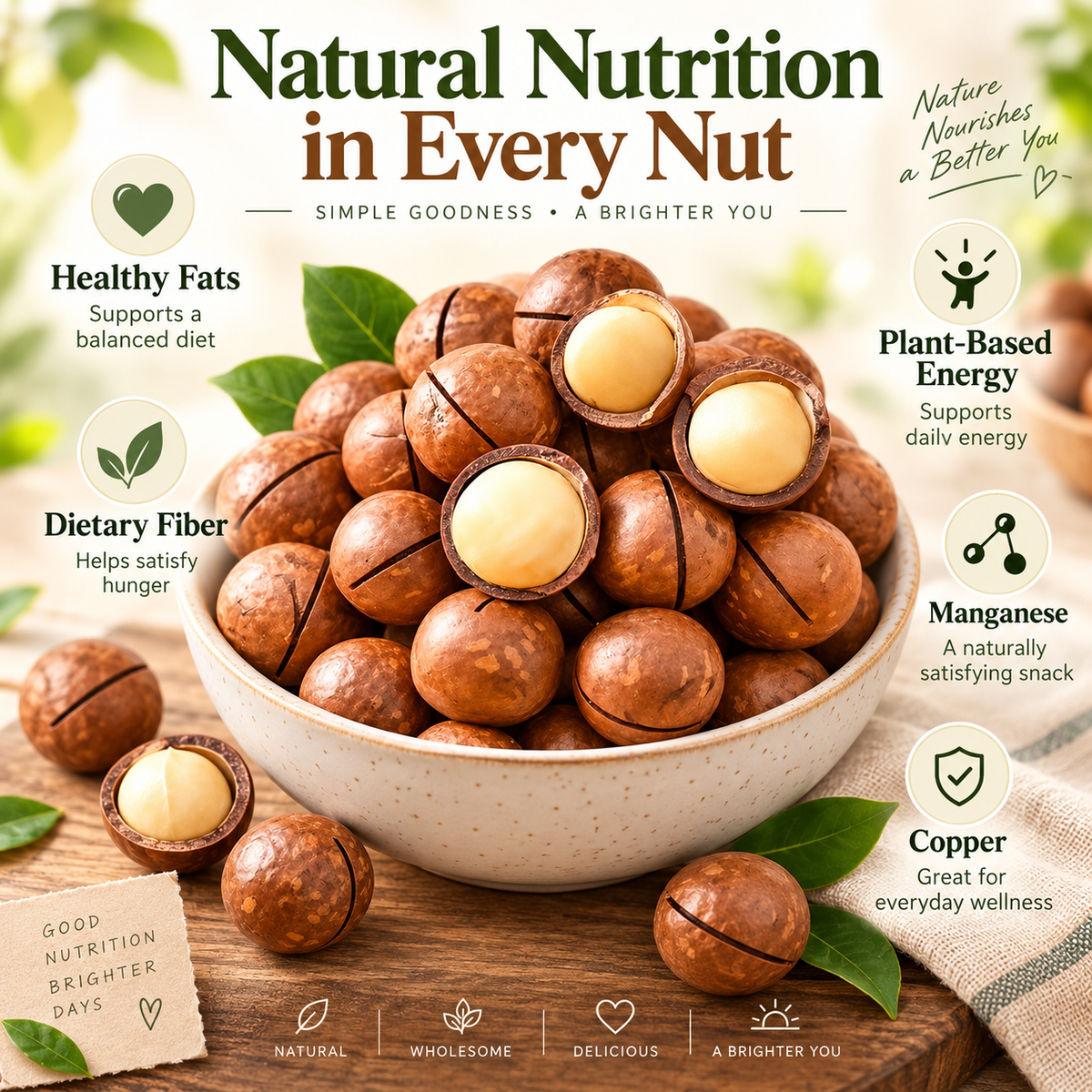 Premium Macadamia Nuts - From Nature’s Finest Orchards to Your Everyday Wellness-BFH